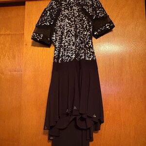 Black and silver dance costume